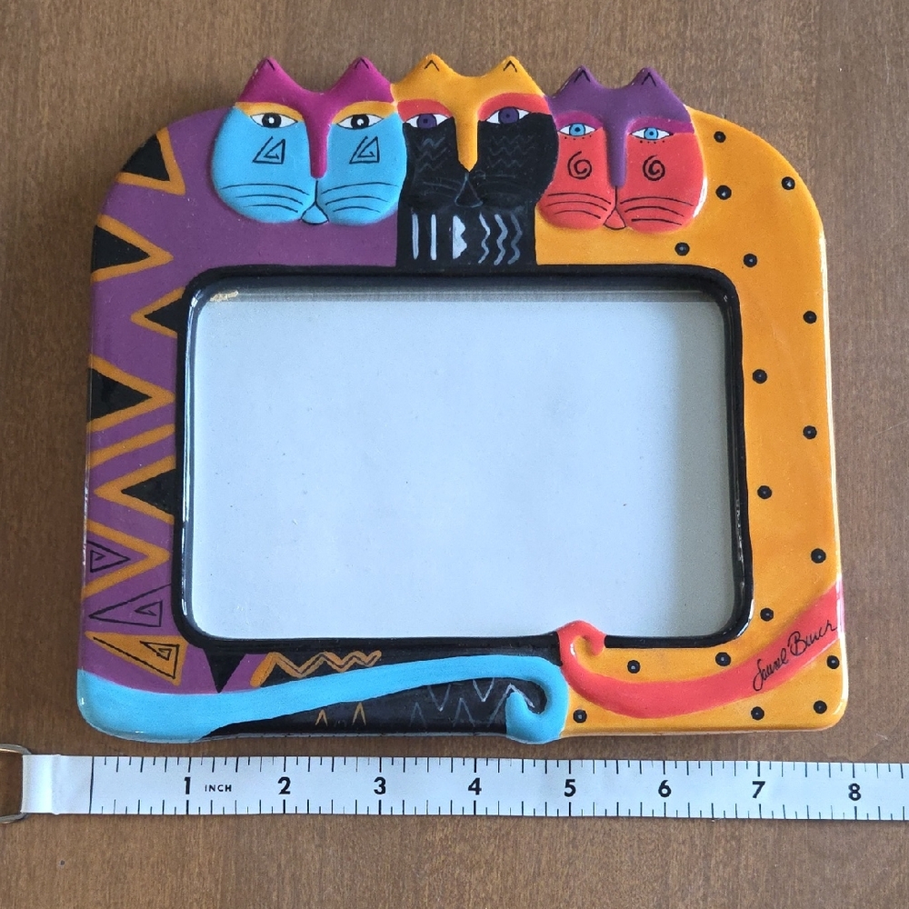 Colorful Cat-Themed Picture Frame